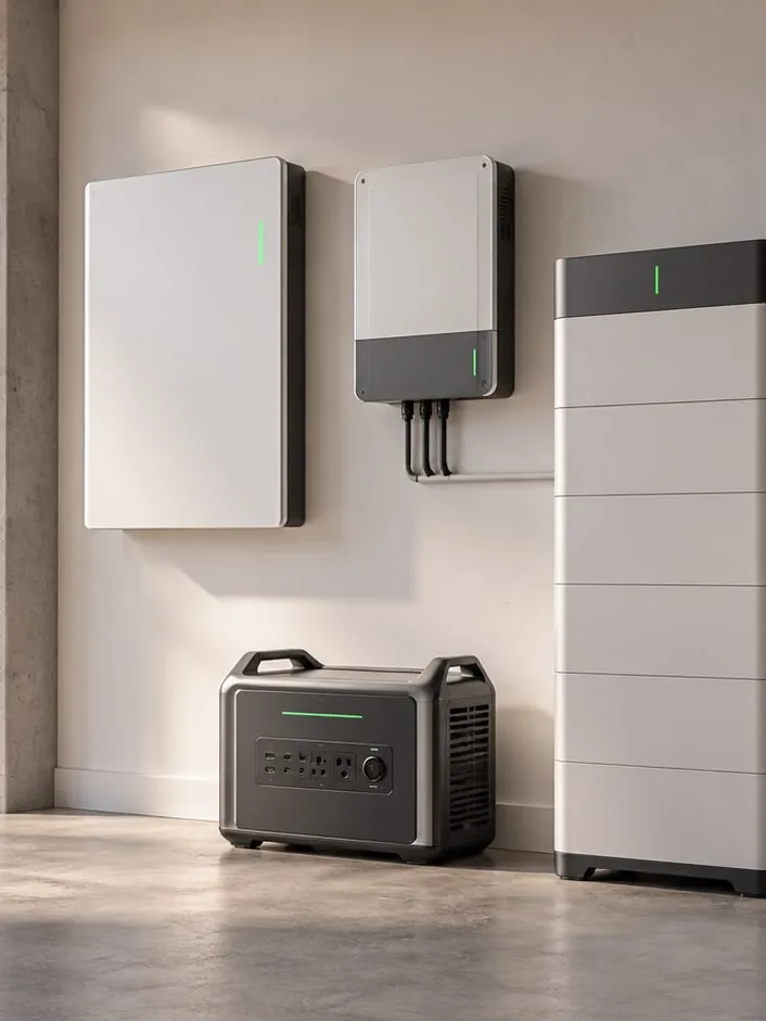 Heller Technikraum mit wandmontierten Geräten, einem Speicherschrank und Zubehör auf einem Arbeitstisch
